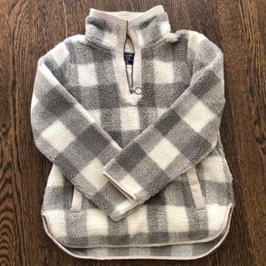 Abercrombie buffalo check Sherpa pull over